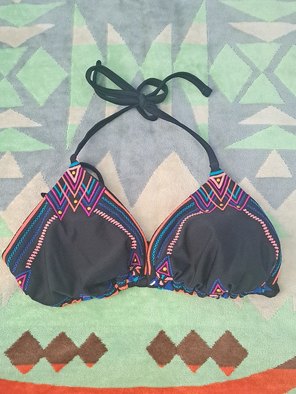 Mossimo Target Classic Black Triangle Bikini Top. Size 36 C to D approximatley